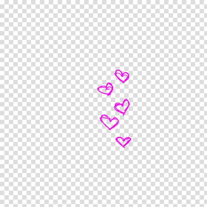 five pink hearts illustration transparent background PNG clipart