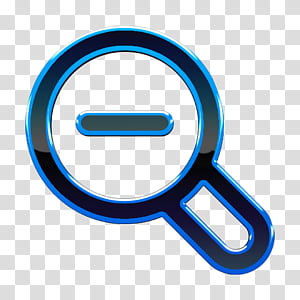 glass icon magnifier icon magnifying icon, Minus Icon, Search Icon, Tool Icon, Zoom Icon, Symbol, Electric Blue transparent background PNG clipart thumbnail