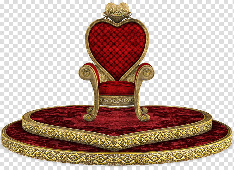 UNRESTRICTED Queen of Hearts Throne Render , heart-shaped brown and red armchair transparent background PNG clipart
