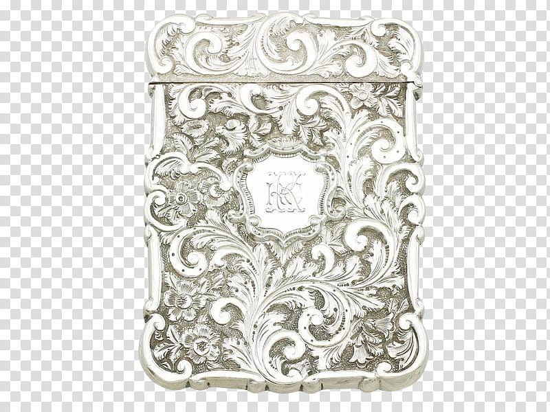 , gray floral embossed decor transparent background PNG clipart