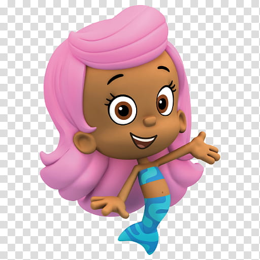 Bubble Guppies, pink haired mermaid illustration transparent background PNG clipart