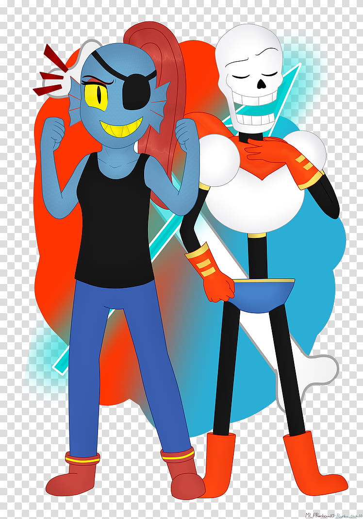 Papyrus And Undyne transparent background PNG clipart