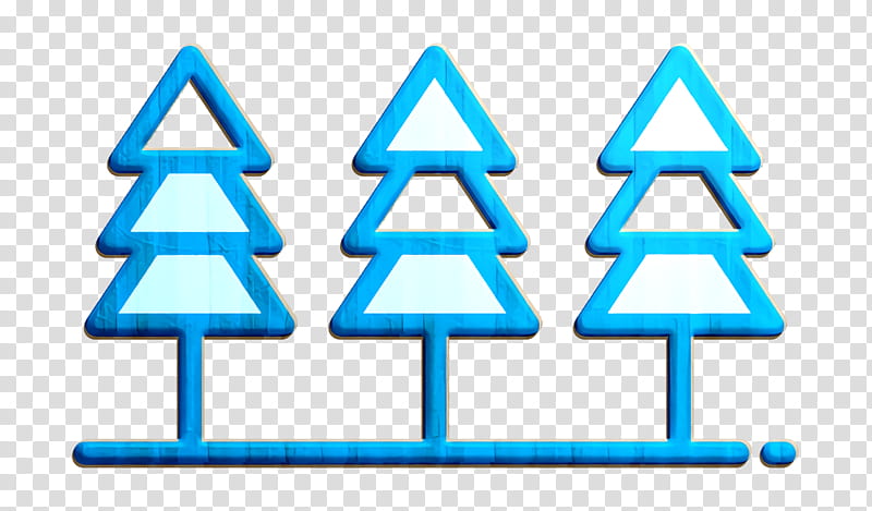 Forest icon Ecology and environment icon Camping Outdoor icon, Text, Electric Blue, Line, Triangle, Sign, Signage transparent background PNG clipart