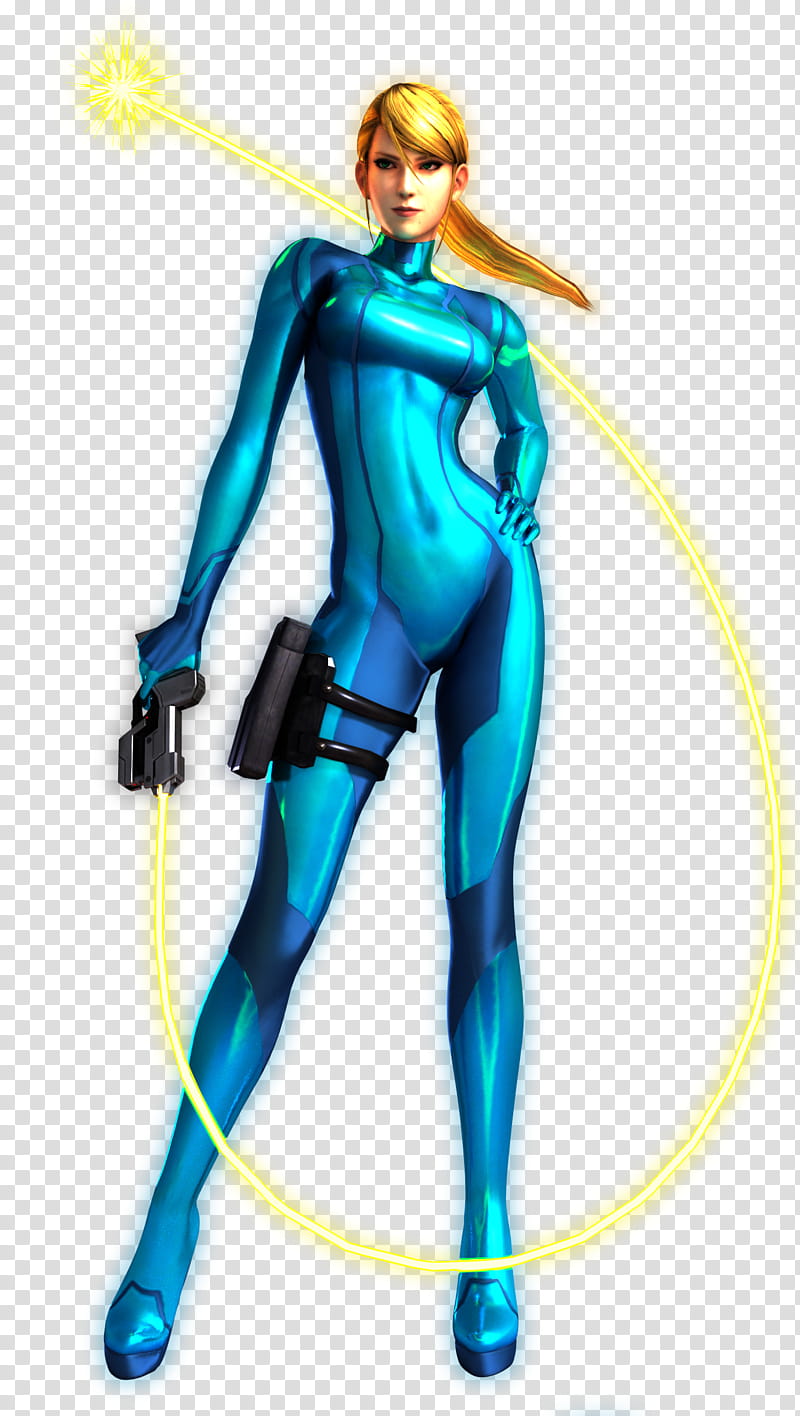 Samus PVC, blue suit woman transparent background PNG clipart