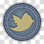 Fabric Denim Social Media Icons, twitter(b)_px transparent background PNG clipart