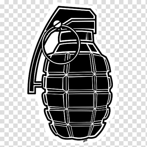 Bomb, Grenade, Drawing, Weapon, Black And White transparent background PNG clipart