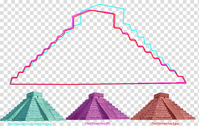 Pink, El Castillo Chichen Itza, Drawing, Distortion, Pyramid Of Kukulcan, Text, Triangle, Line transparent background PNG clipart