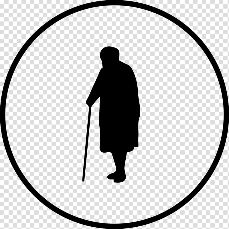 Elderly, Old Age, Silhouette, Aged Care, Drawing, Caregiver, Wheelchair, Standing transparent background PNG clipart