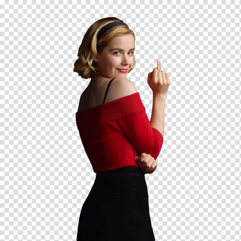 woman wearing red and black dress transparent background PNG clipart