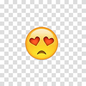 Emojis Editados, heart-eyes sad emoji transparent background PNG clipart