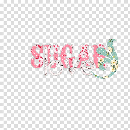 Indie , sugar love floral text art transparent background PNG clipart