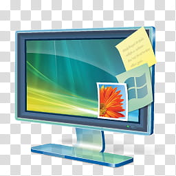 Windows Live For XP, flat screen computer monitor transparent background PNG clipart
