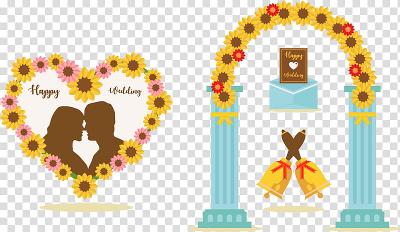 Marriage Poster, Wedding, Wedding Reception, Flat Design, Advertising, Yellow, Text, Flower transparent background PNG clipart