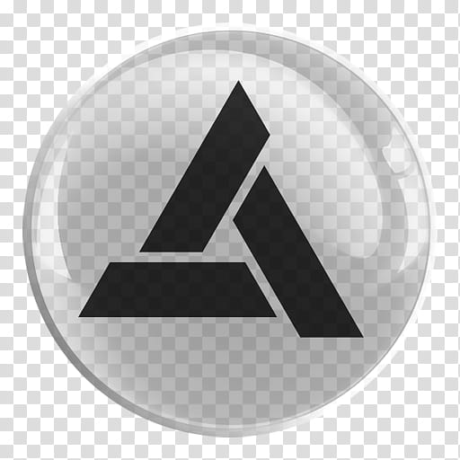 Assassin Creed Glass Icon , Assassin's Creed Animus, round black and white triangular logo transparent background PNG clipart