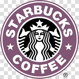 Starbucks Logos s, purple, black, and white Starbucks Coffee logo illustration transparent background PNG clipart