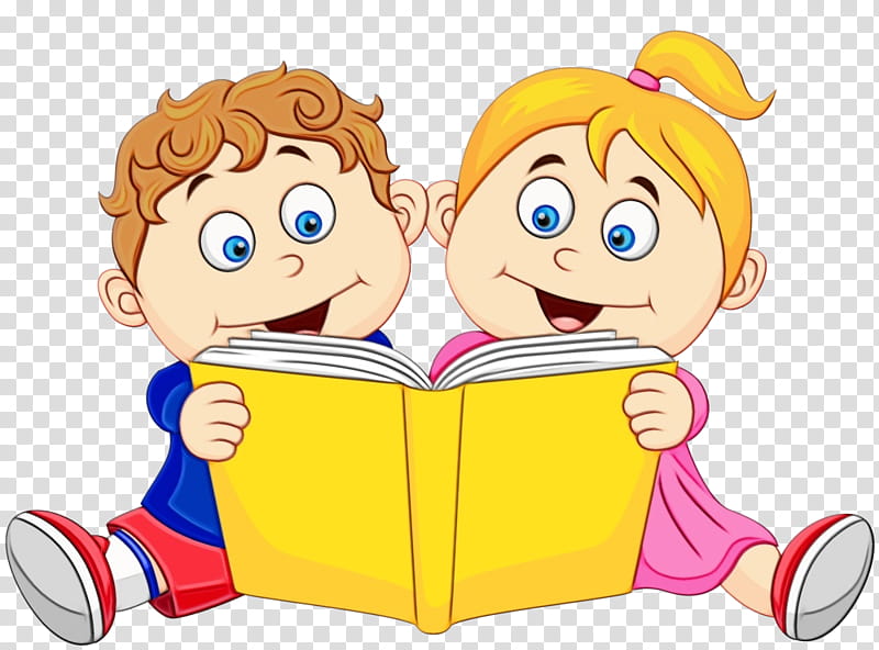 clipart kid reading