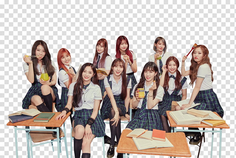 PRISTIN Time Table, group of K-Pop transparent background PNG clipart
