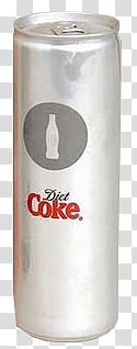Diet Coke can transparent background PNG clipart