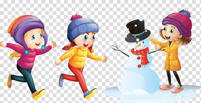 cartoon toy playing in the snow animation doll, Cartoon transparent background PNG clipart