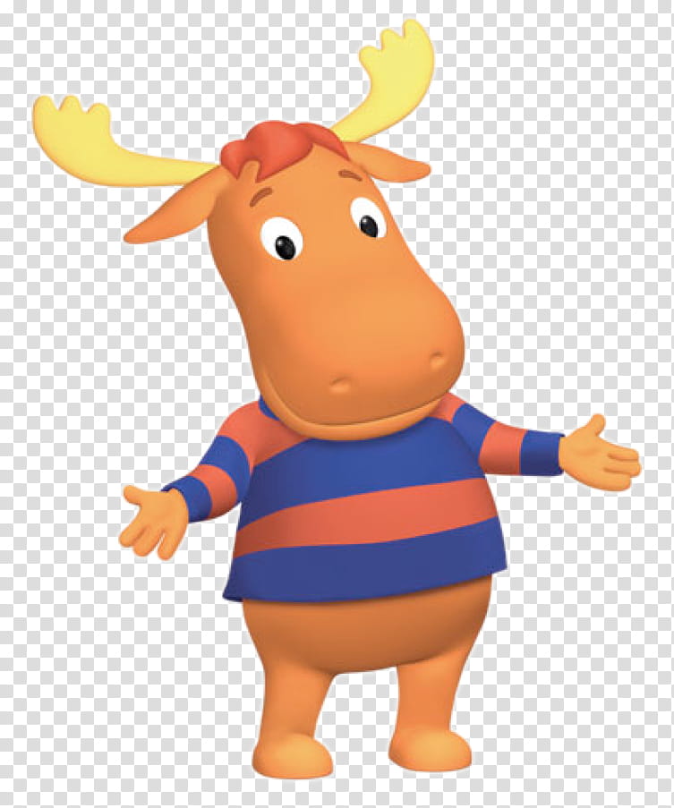 Backyardigans revised, brown deer in red and blue striped sweater illustration transparent background PNG clipart