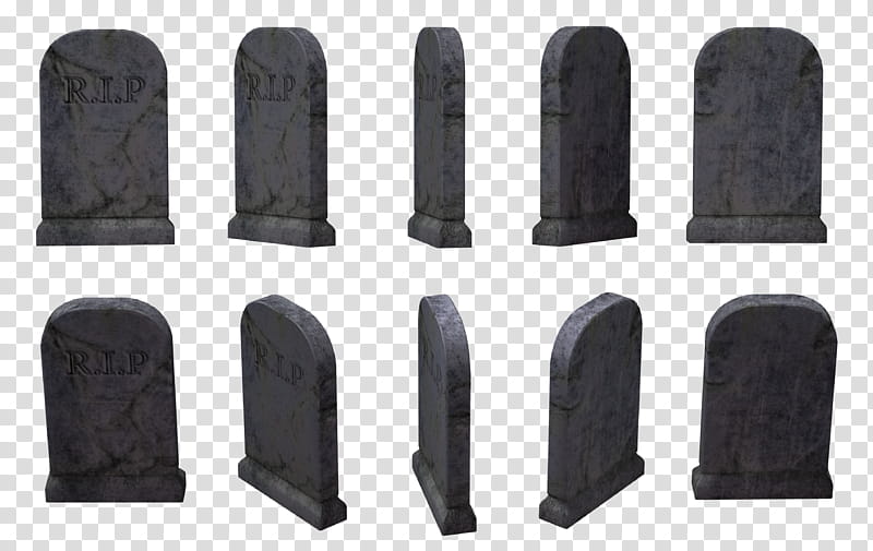 Gravestone Set , ten grey tombstones illustration transparent background PNG clipart