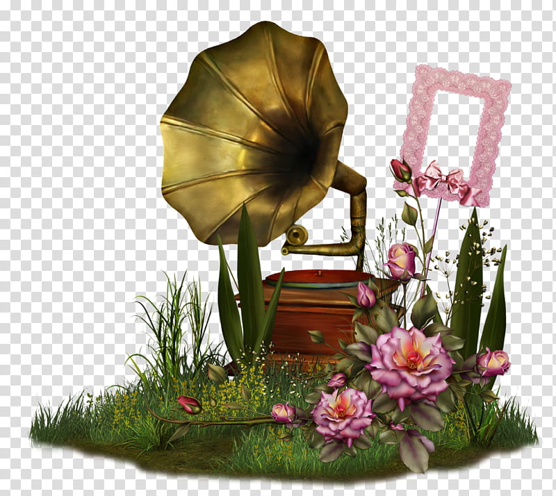 Scrap Embelishments , gold and brown gramophone transparent background PNG clipart