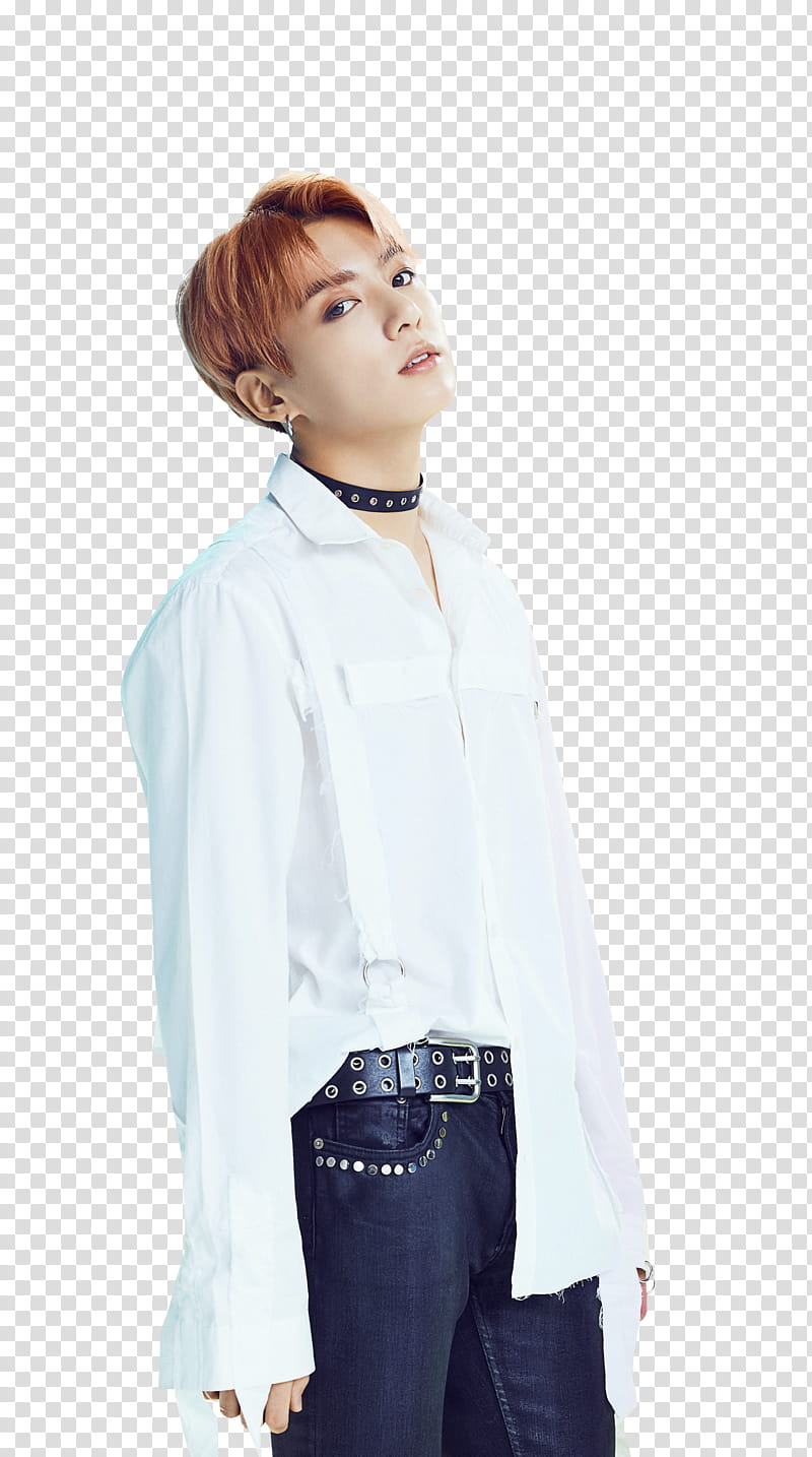 BTS FAKE LOVE Japanese Ver, man wearing white dress shirt transparent background PNG clipart