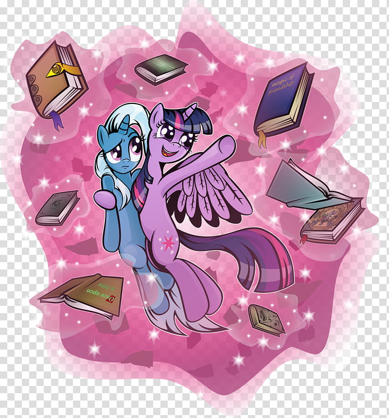 Books books everywhere, My Little Pony illustration transparent background PNG clipart