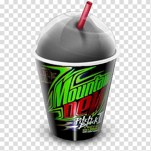 Modified Slurpee Icons v, Mountain Dew Limited Edition Pitch Black II Slurpee transparent background PNG clipart