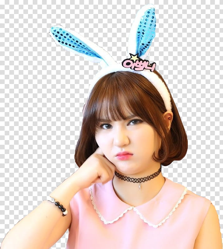 Eunha GFriend Fansign , woman in pink collared sleeveless top transparent background PNG clipart