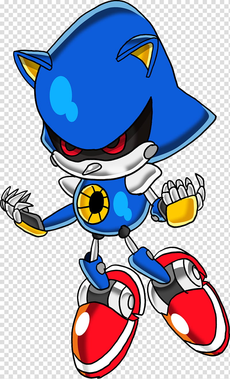 Classic Metal Sonic art v , blue and red cartoon character illustration transparent background PNG clipart