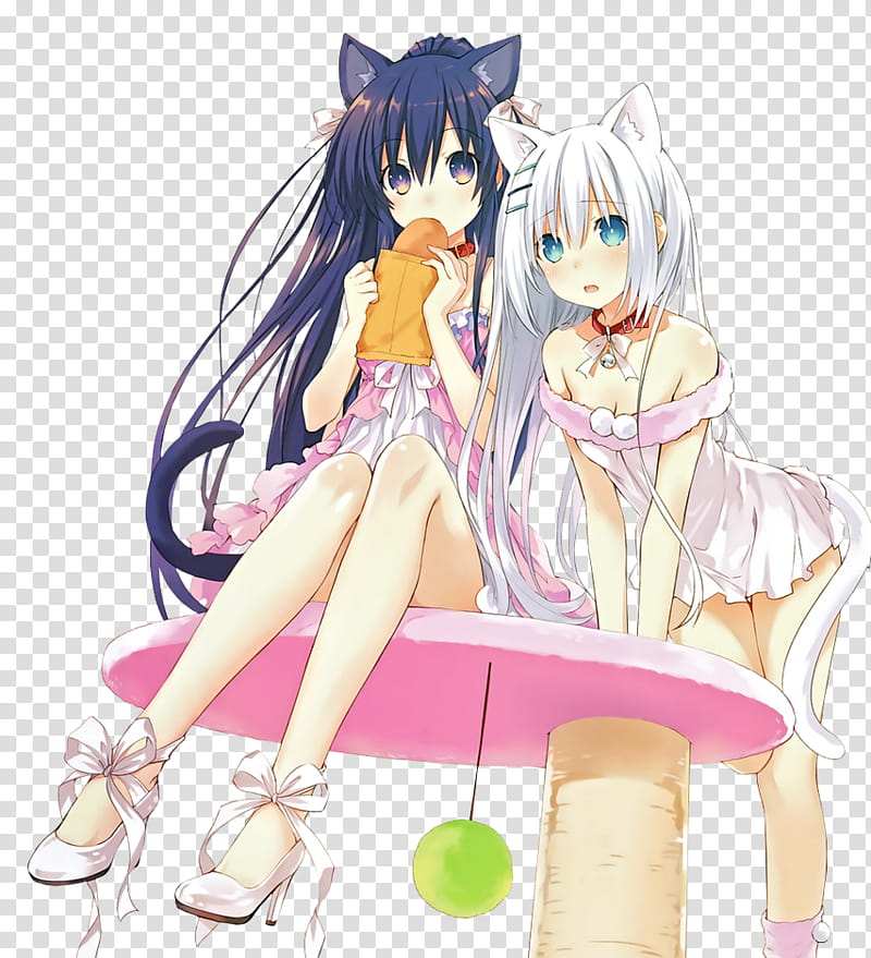 [Render] Date a Live, two female anime characters transparent background PNG clipart