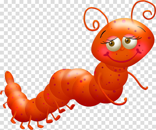 Insect Clipart-cartoon style segemented earth worm in soil clipart