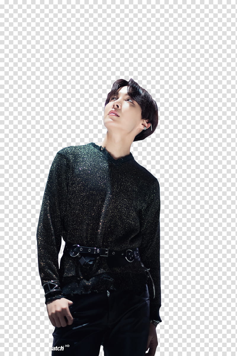 Hoseok BTS, man looking upwards transparent background PNG clipart