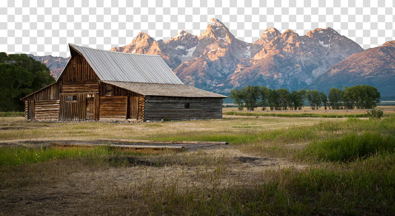 nature natural landscape home log cabin barn, Property, House, Rural Area, Mountain transparent background PNG clipart