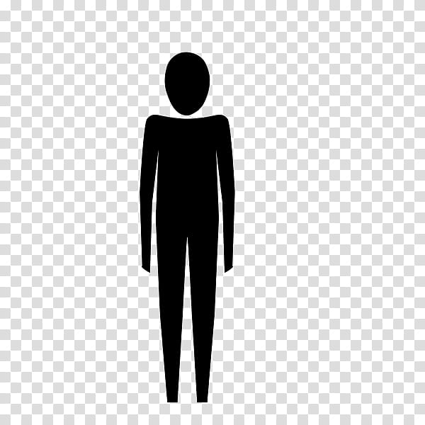 black standing male silhouette black-and-white, Blackandwhite, Logo, Sleeve, Gesture, Style transparent background PNG clipart