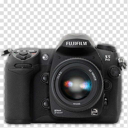 Modern DSLR Icon Collection, FujiFilm_SPro, black Fujifilm camera transparent background PNG clipart