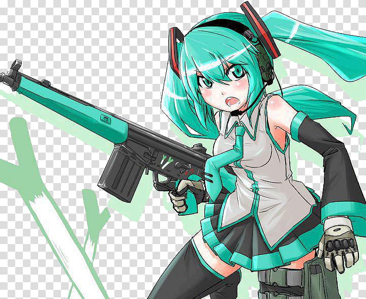 animated girl holding rifle illustration transparent background PNG clipart