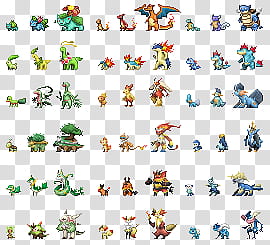 Starting from pixels, assorted Pokemon characters illustratoin transparent background PNG clipart
