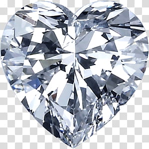 Diamonds Gems, silver heart fragment transparent background PNG clipart
