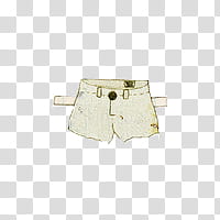 Vintage, white shorts transparent background PNG clipart