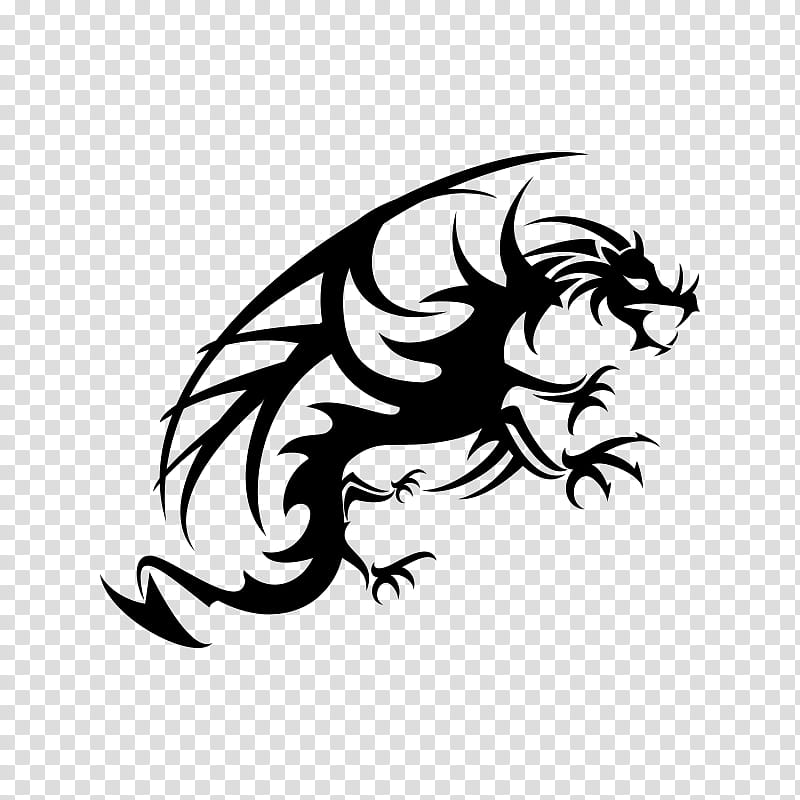 Dragon Drawing, Encapsulated PostScript, Silhouette, , Legendary Creature, Visual Arts, Head, Temporary Tattoo transparent background PNG clipart