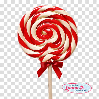 Candy Render , red and white swirl lollipop transparent background PNG clipart