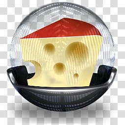 Sphere   , sliced cheese in glass ball transparent background PNG clipart