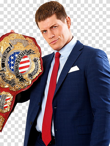 Cody Rhodes IWGP US Champion transparent background PNG clipart