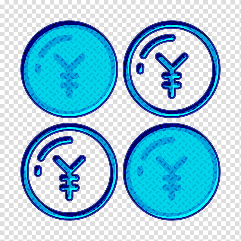 Yen icon Business and finance icon Money Funding icon, Turquoise, Aqua, Blue, Azure, Electric Blue, Circle, Symbol transparent background PNG clipart