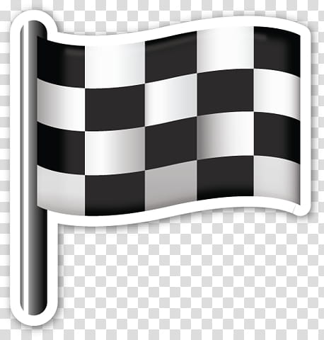 EMOJI STICKER , white and black flag illustration transparent background PNG clipart