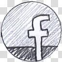 hand drawn Social Media Icons, facebook_, Facebook sketch transparent background PNG clipart