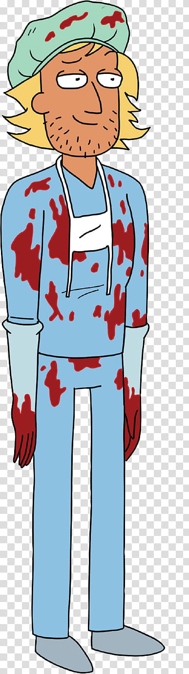 Rick and Morty HQ Resource , man standing with blood stain in shirt illustration transparent background PNG clipart