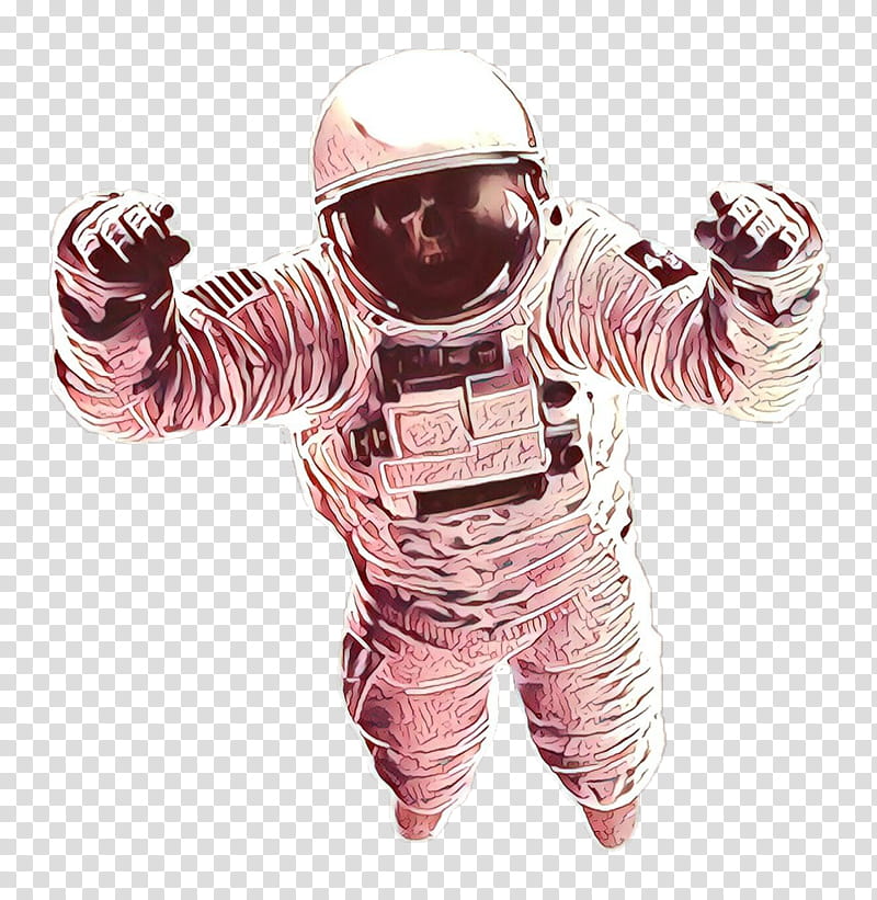 Astronaut, Cartoon, Personal Protective Equipment, Astronaut, Pink, Muscle, Gesture transparent background PNG clipart